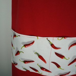 Tablier japonais rouge et piments – Image 5