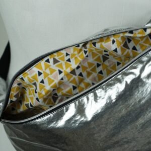 Sac banane argenté – triangle