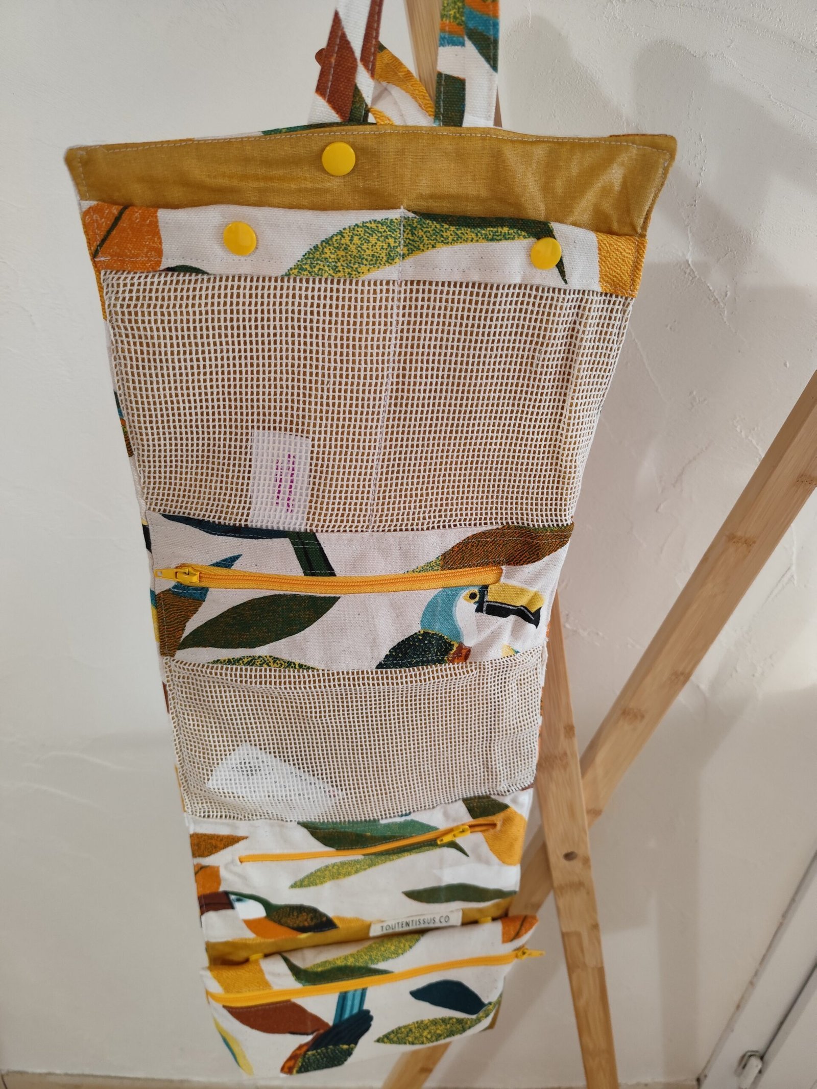 TROUSSE DE TOILETTE TOUCAN INTERIEUR OCRE – Image 8
