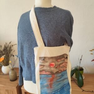 Tote bag artistique – Œuvre originale d’un artiste costaricien-coucher de soleil