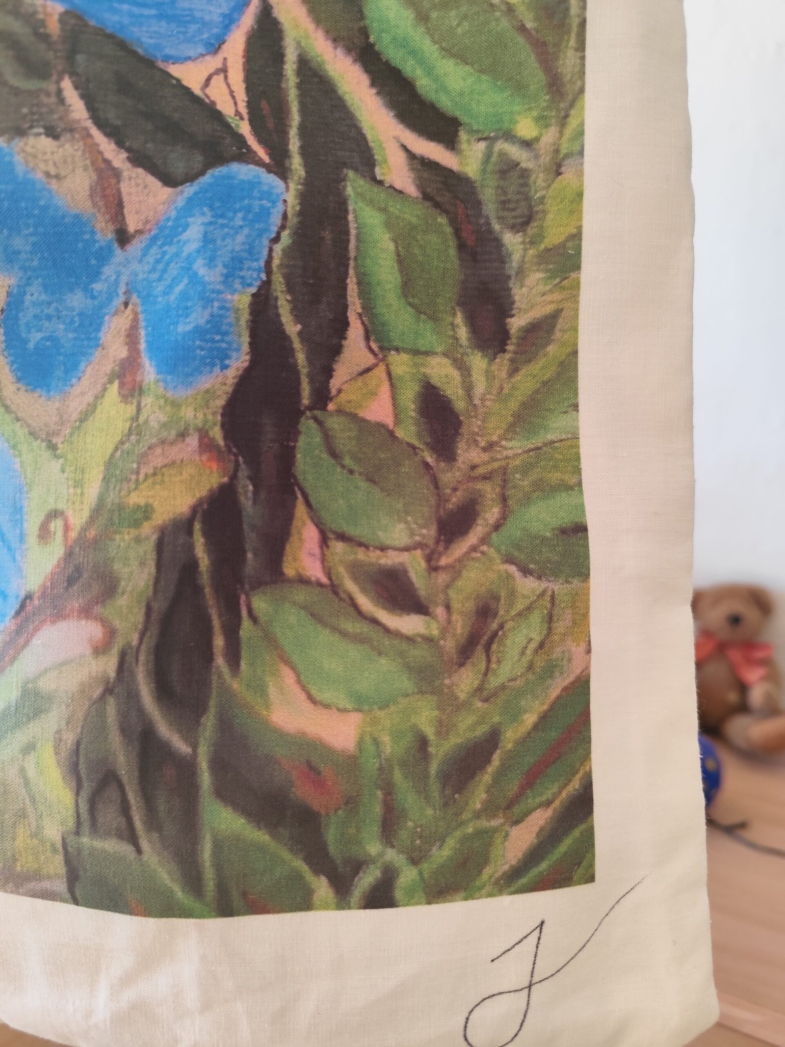 Tote bag artistique – Œuvre originale d’un artiste costaricien-papillons – Image 3