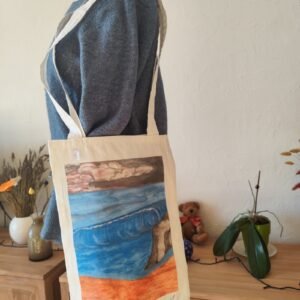 Tote bag artistique – Œuvre originale d’un artiste costaricien-vague