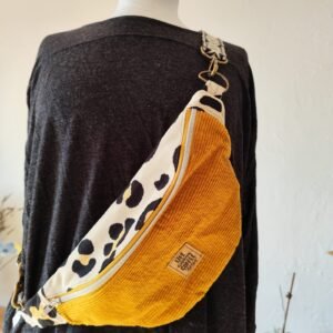 Sac banane tendance léopard/moutarde — Léger, pratique et polyvalent