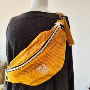 Sac banane tendance velours MOUTARDE  tendance — Léger, pratique et polyvalent